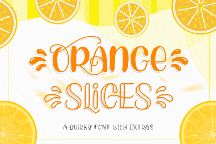 Orange Slices Font poster