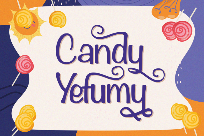 Candy Yefumy Font poster