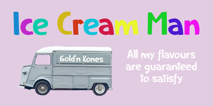 Ice Cream Man DEMO Font poster