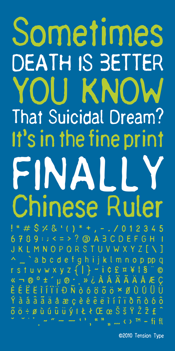 Chinese Ruler Font poster