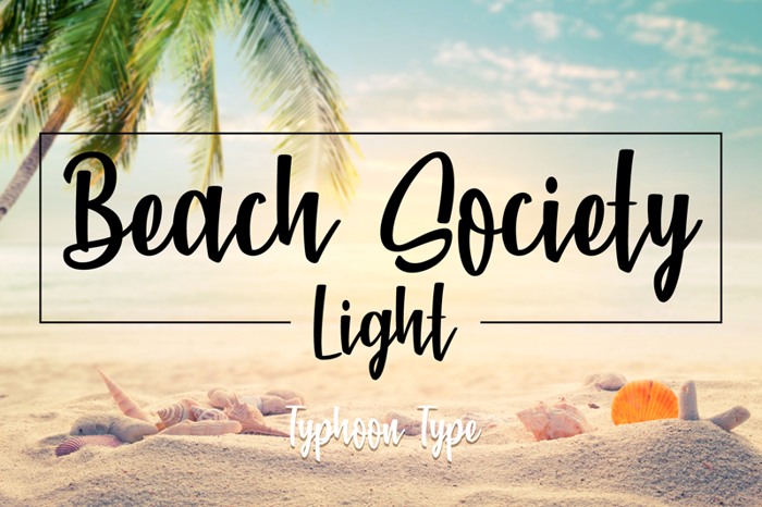 Beach Society Font poster
