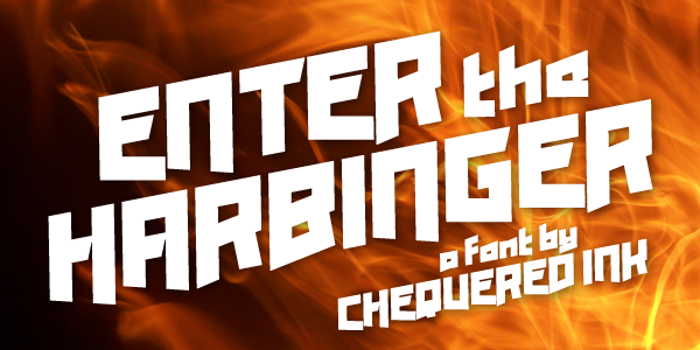 Enter the Harbinger Font poster