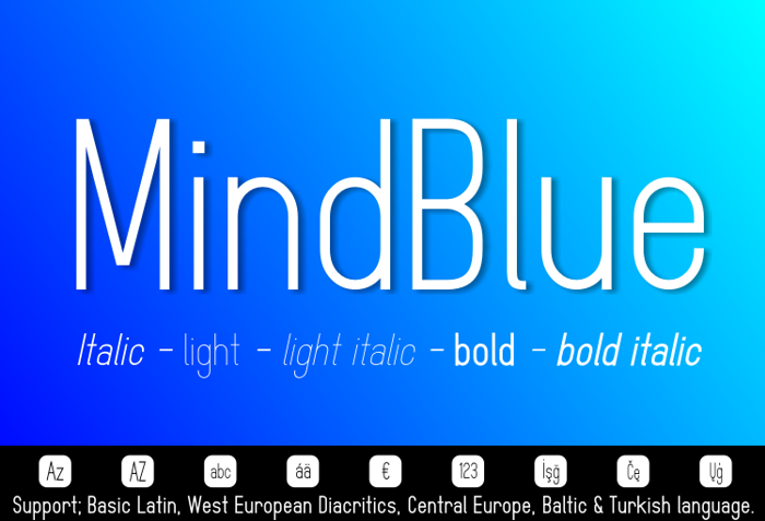 MindBlue Font poster
