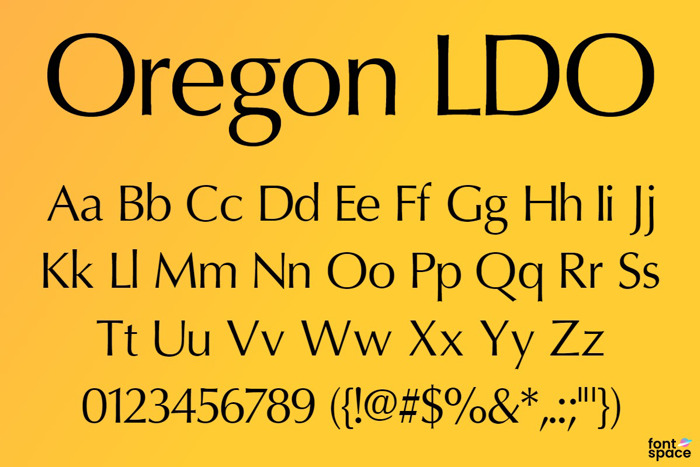 Oregon LDO Font poster