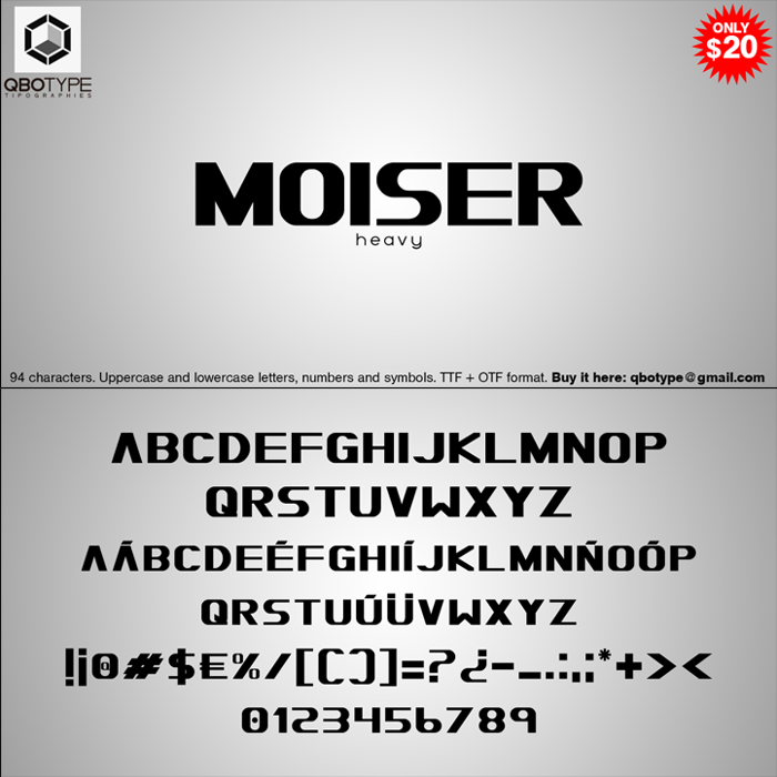 Moiser heavy Font poster