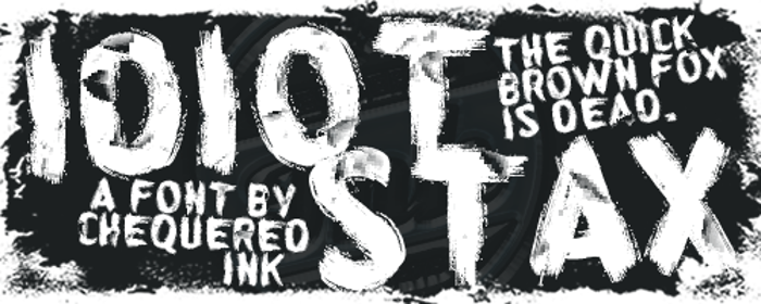 Idiot Stax Font poster