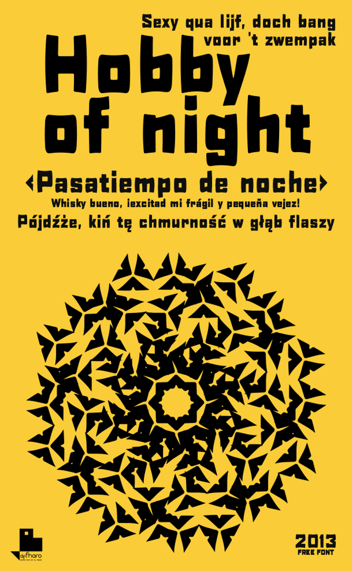 H0bby of night Font poster