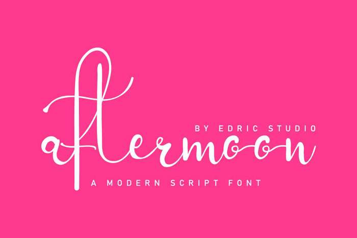 Aftermoon Font poster