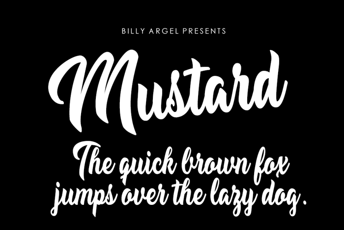 Mustard Font poster