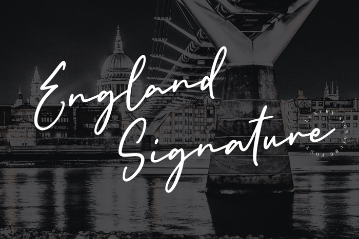 England Signature Font poster