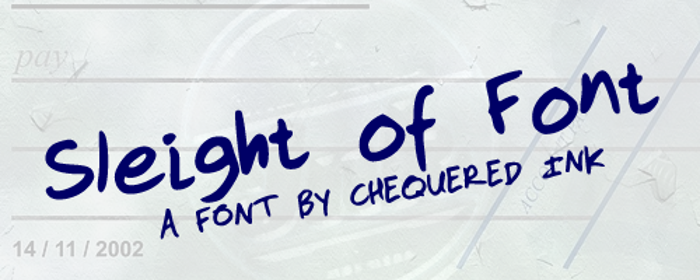 Sleight Of Font poster