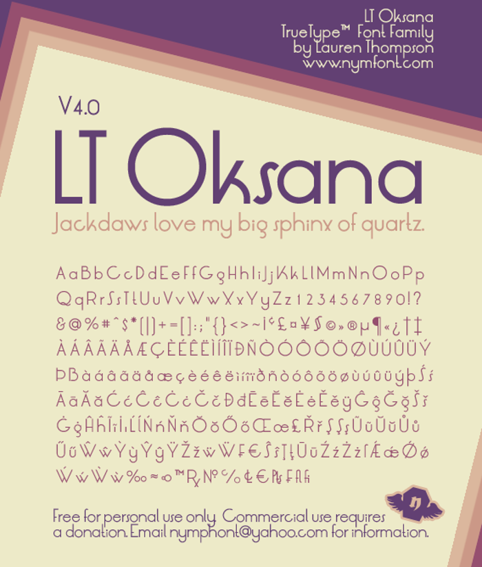 LT Oksana Font poster