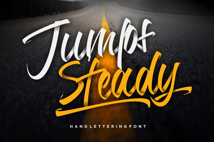 Jumps Steady Font poster