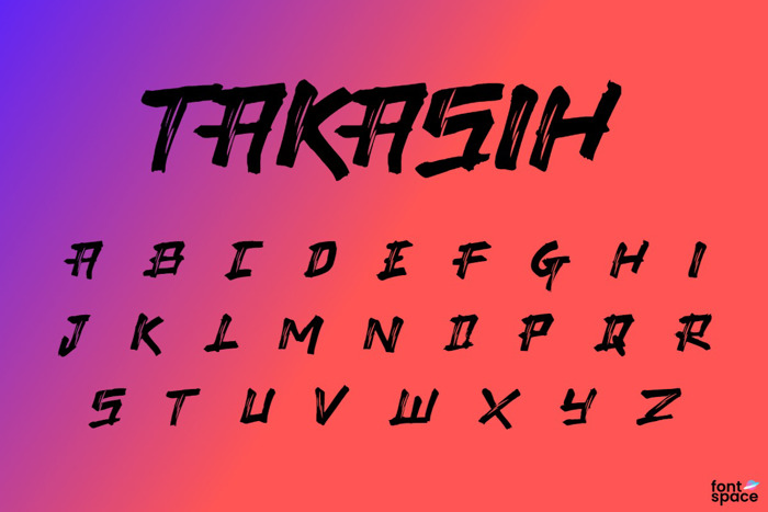 Takasih Font poster