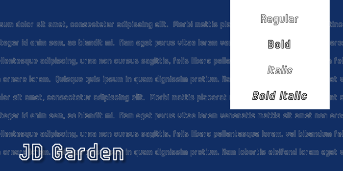 JD Garden Font poster