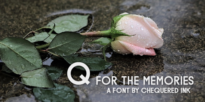 Q for the Memories Font poster