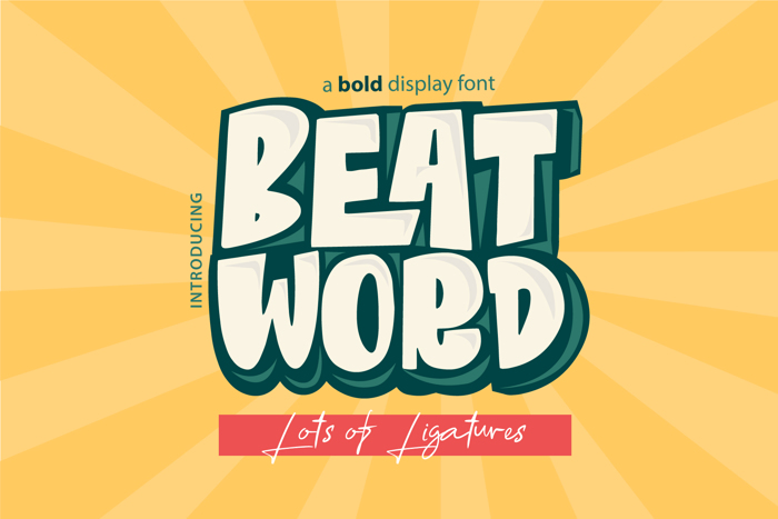 Beat Word Font poster