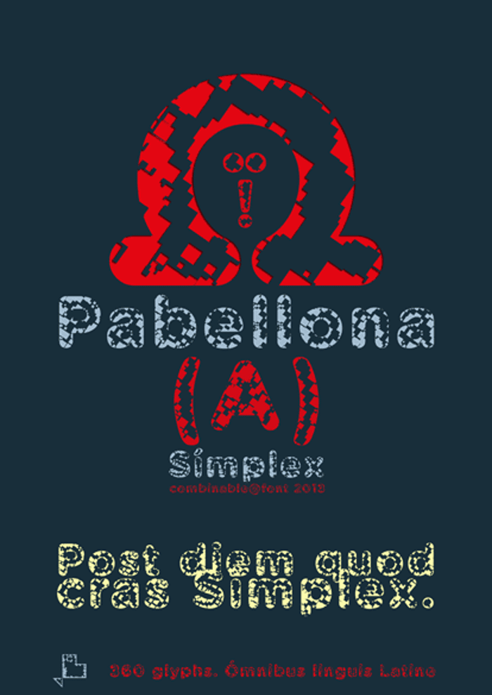 Pabellona (A) Símplex Font poster