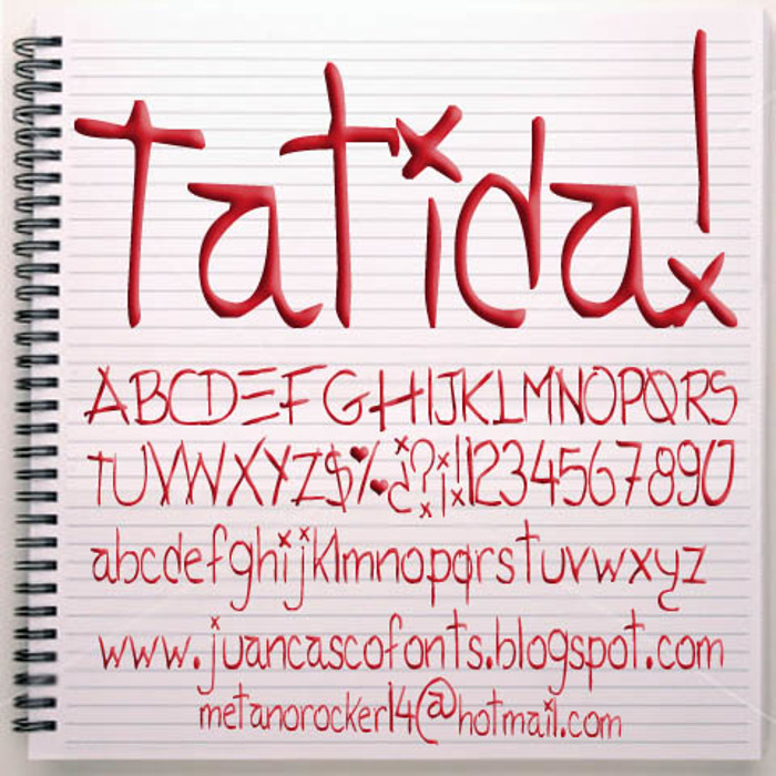 Tatida! Font poster