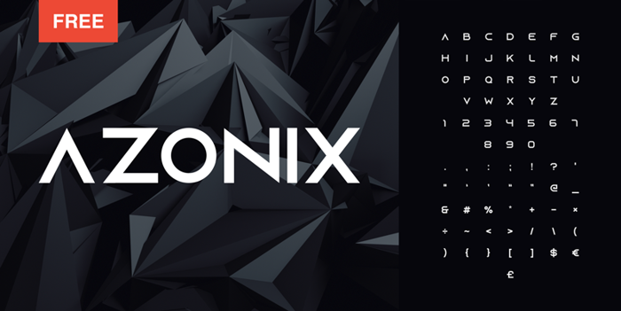 Azonix Font poster
