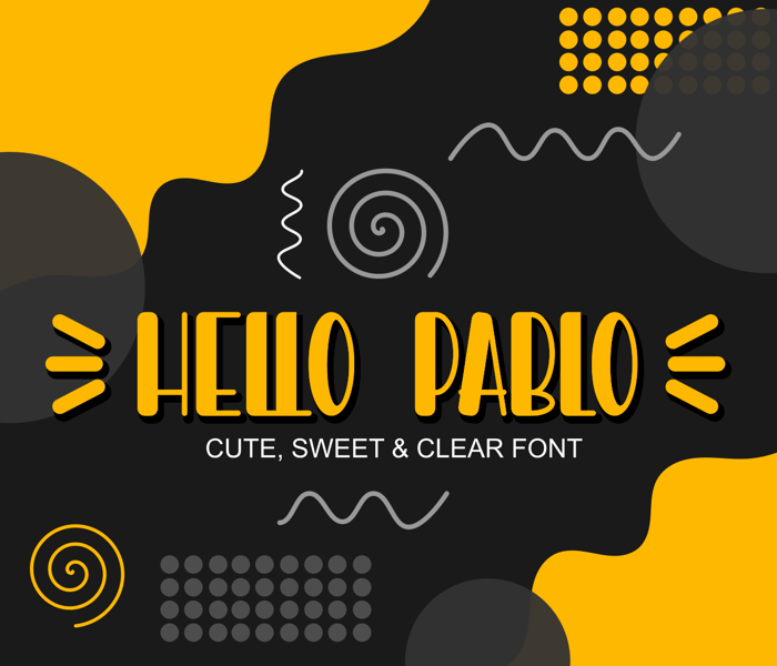 Hello Pablo Font poster