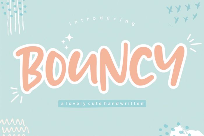 BOUNCY Font poster