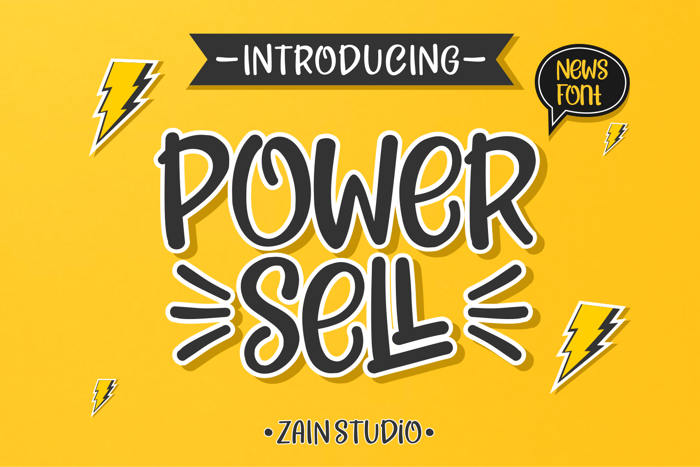 POWER SELL Font poster