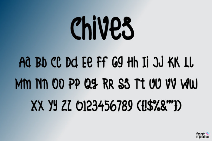 Chives Font poster