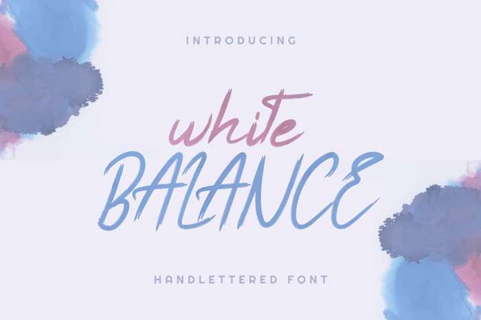 White Balance Font poster