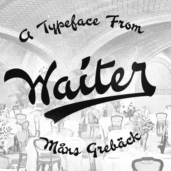 Waiter Font poster