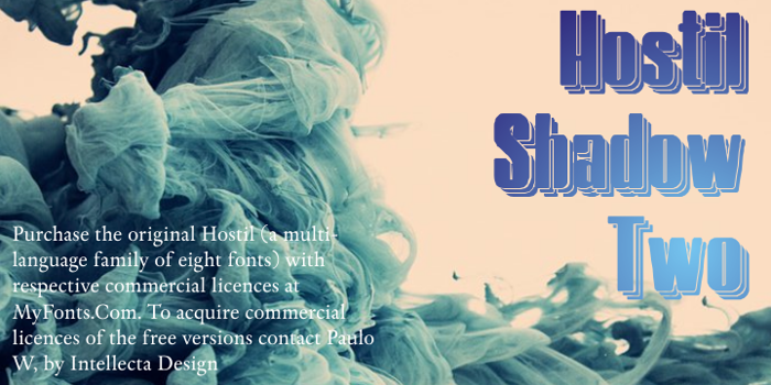 Hostil Shadow Two Font poster