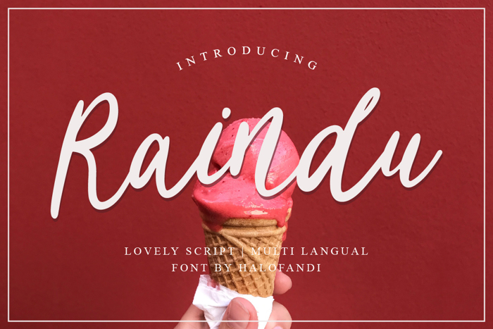 Raindu Font poster