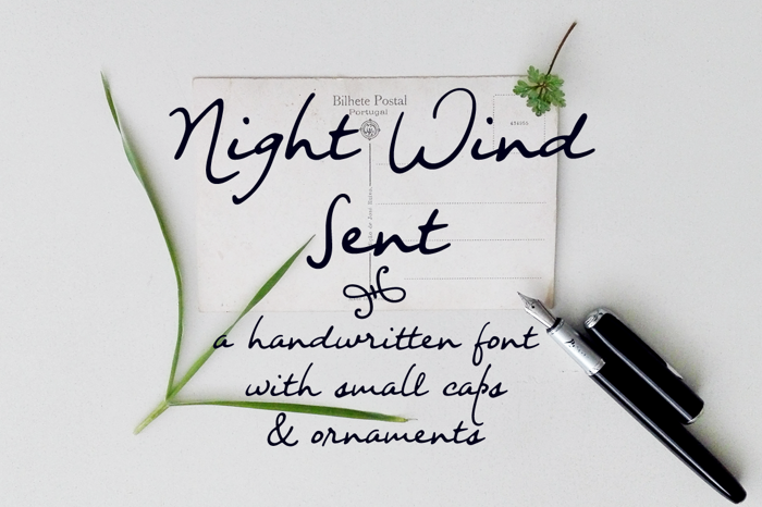 Night Wind Sent Sample Font poster