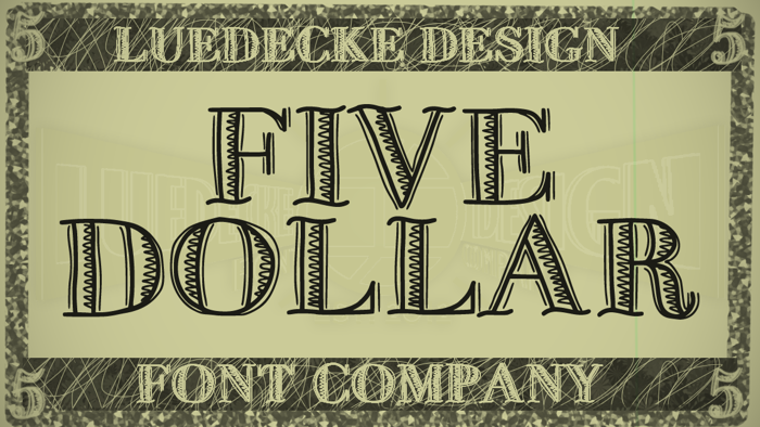 FiveDollar Font poster