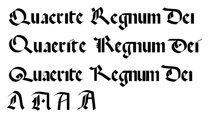 Quaerite Regnum Dei Font poster