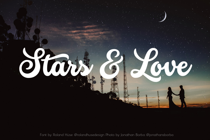 Stars & Love Font poster