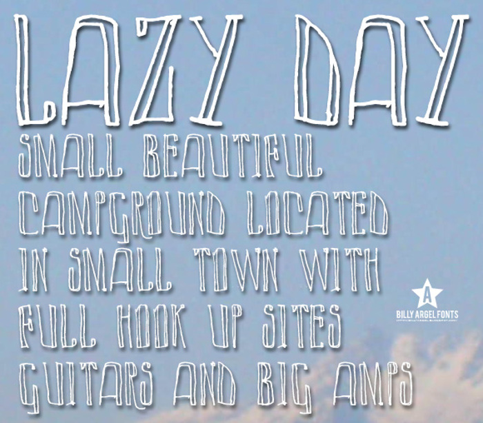 LAZY DAY Font poster