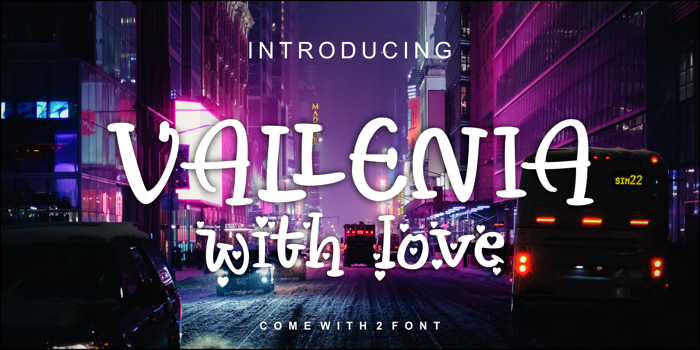vallenia Font poster