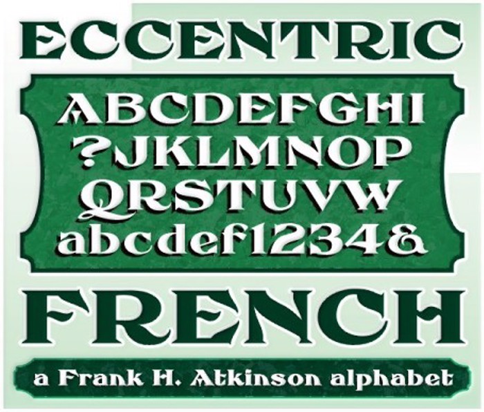 FHA Eccentric French Font poster