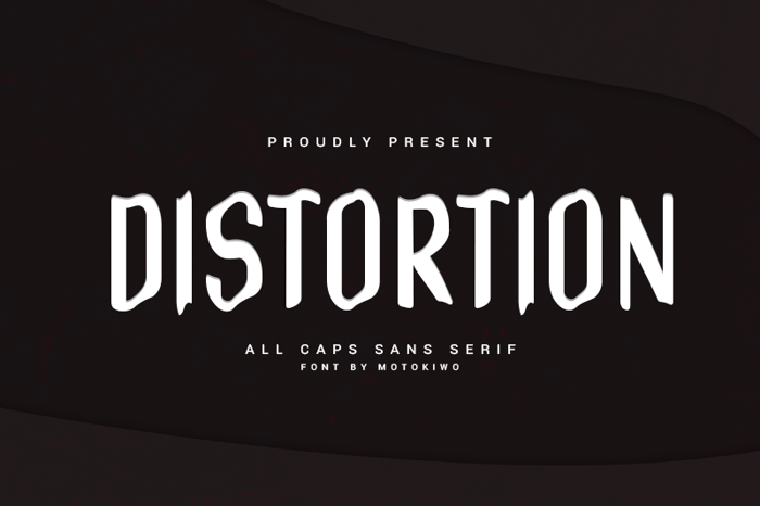 Distortion Font poster