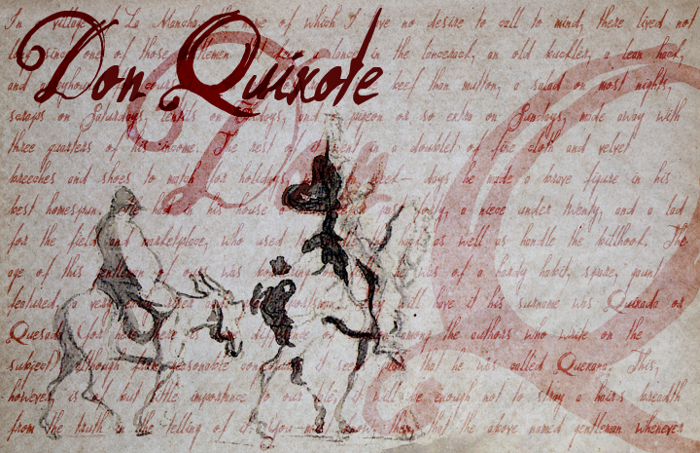 Don Quixote Font poster