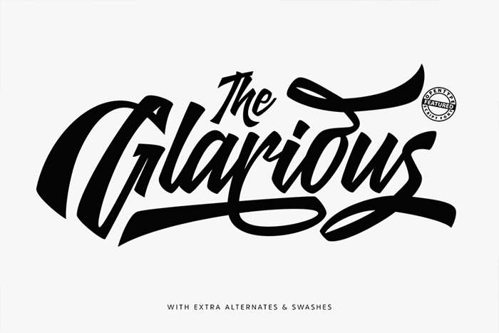 Glarious Font poster