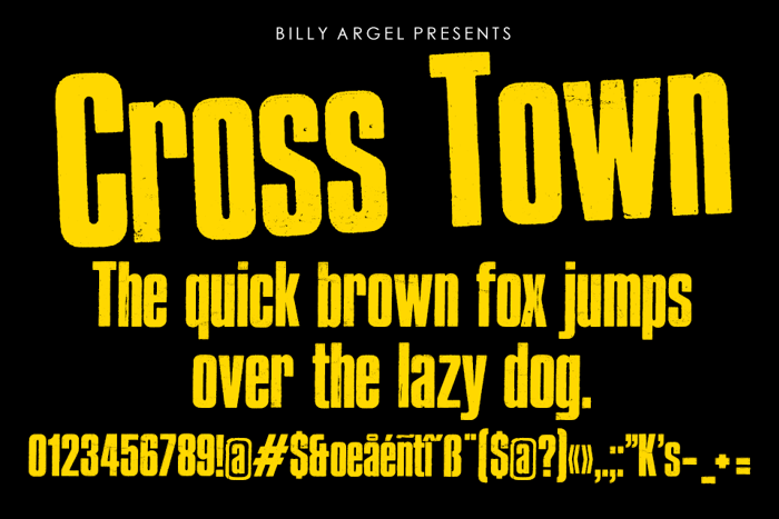 Cross Town Font poster