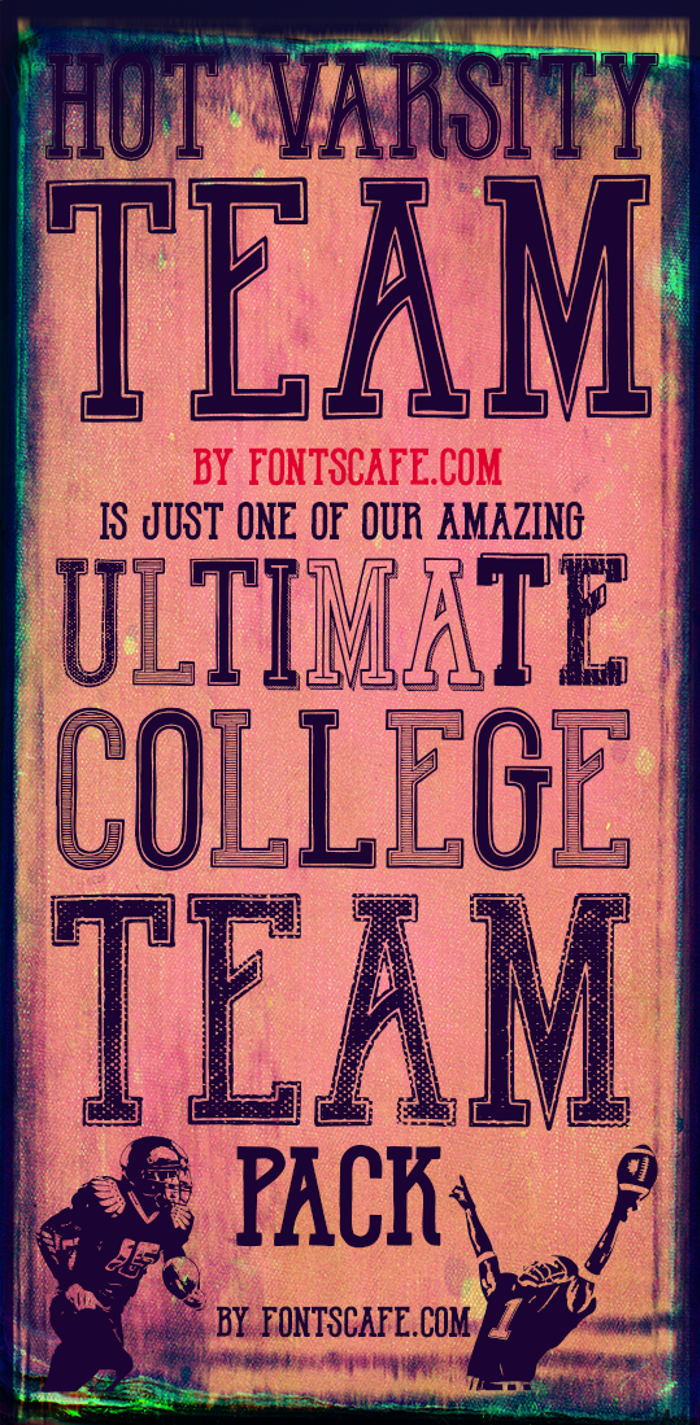 Hot Varsity Team Font poster