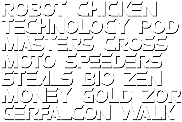 ROBO Font poster