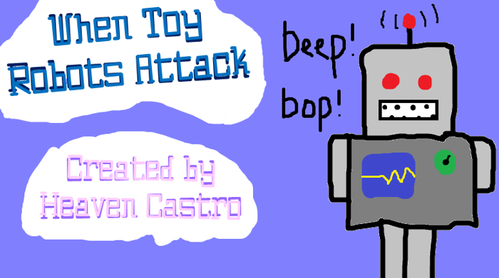 When Toy Robots Attack Font poster