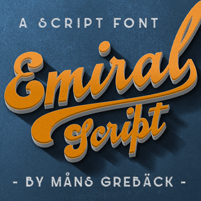 Emiral Script Font poster