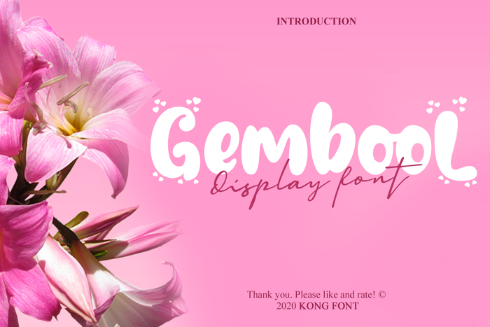Gembool Font poster