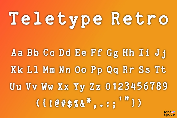 Teletype Retro Font poster