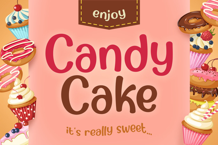 Candy Cake Font poster